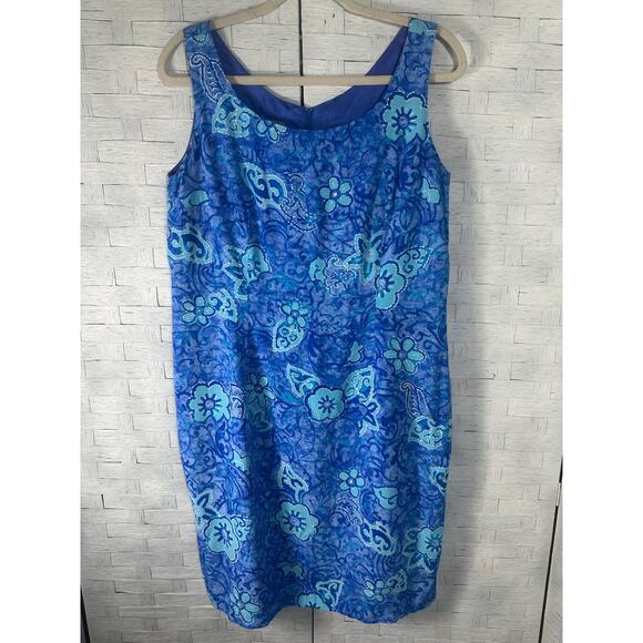 Rabbit Pesigns sundress fitted sleeveless blue nautical coastal print Borgella - Picture 1 of 11